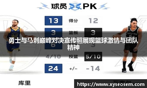 勇士与马刺巅峰对决宣传照展现篮球激情与团队精神